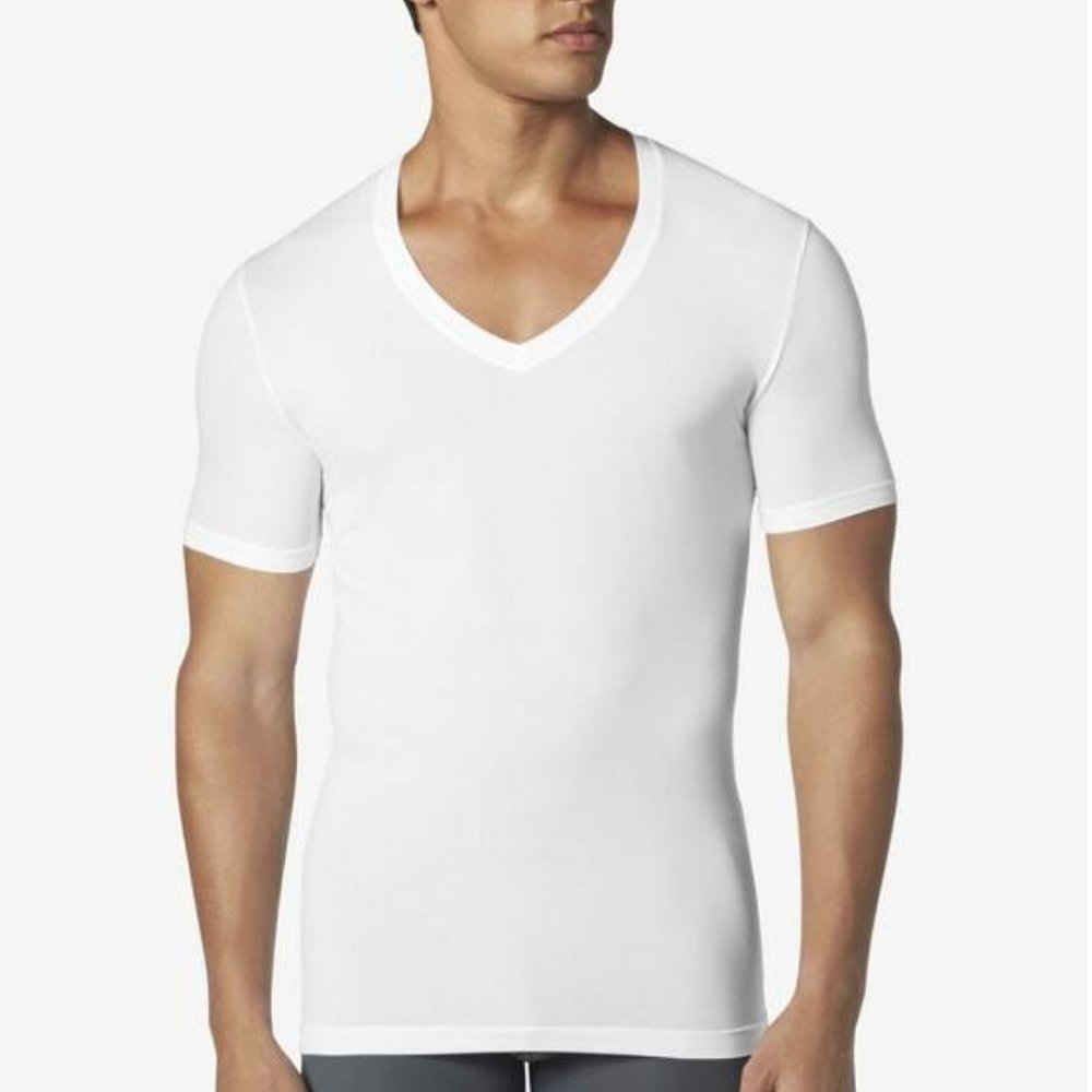 Tommy John Second Skin Deep V-Neck Stay-Tucked Undershirt NWT